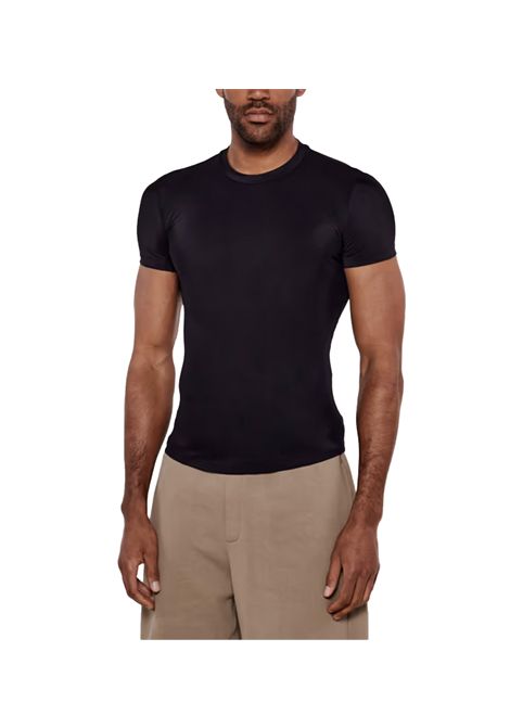 T-shirt DSquared2 uomo D9M215830 Nero tinta unita scritta icon firocollo orlo dritto skinny fit DSQUARED2 UNDERWEAR | T-shirt | D9M215830001